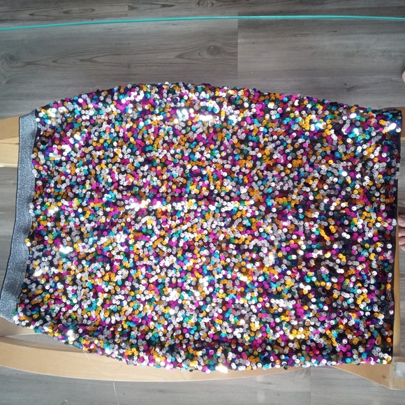 SHEIN Multicolor Sequin Pencil Skirt - Picture 3 of 3